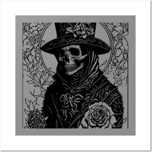 Doctor Plague with roses and floral motifs Posters and Art